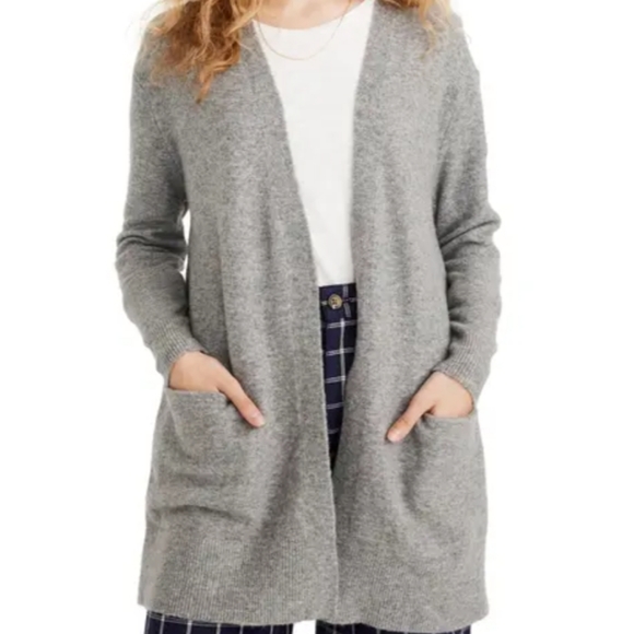 Madewell Sweaters - Madewell Grey Ryder Open Front Cardigan Sweater